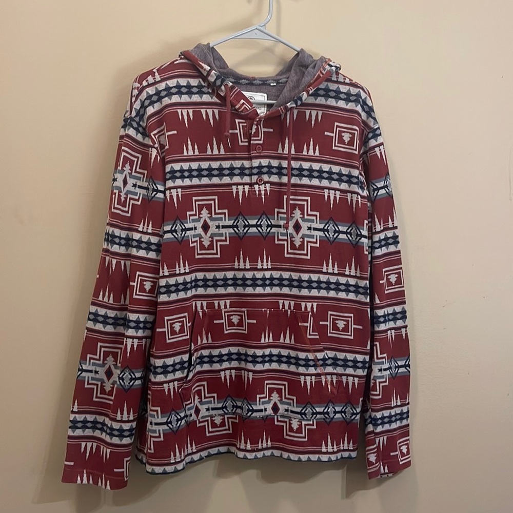 Aztec thin hooded sweatshirt.